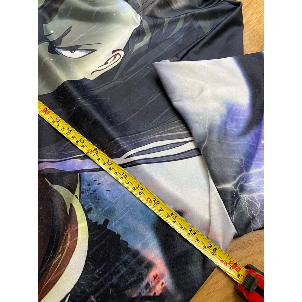 One Punch Man Anime Black Graphic Hoodie Adult‎ Size Lrg Double Side Graphic - Picture 3 of 5